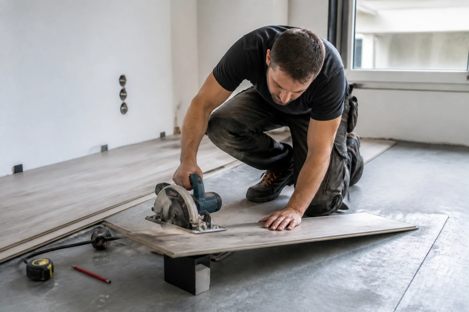 Comment couper du parquet stratifié : ma méthode chiffrée