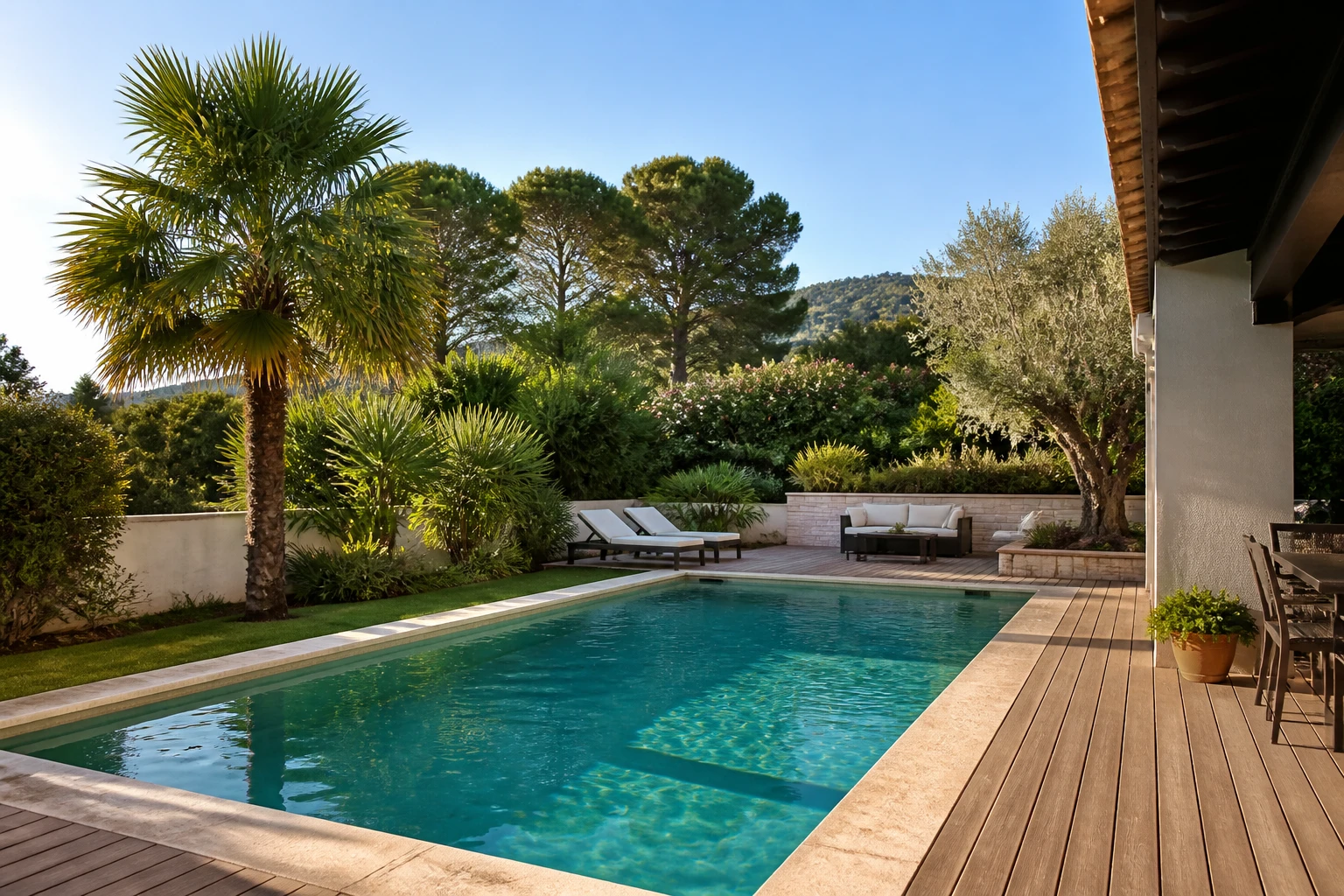 Palmier autour d&rsquo;une piscine : quelle espèce et quelle distance ?