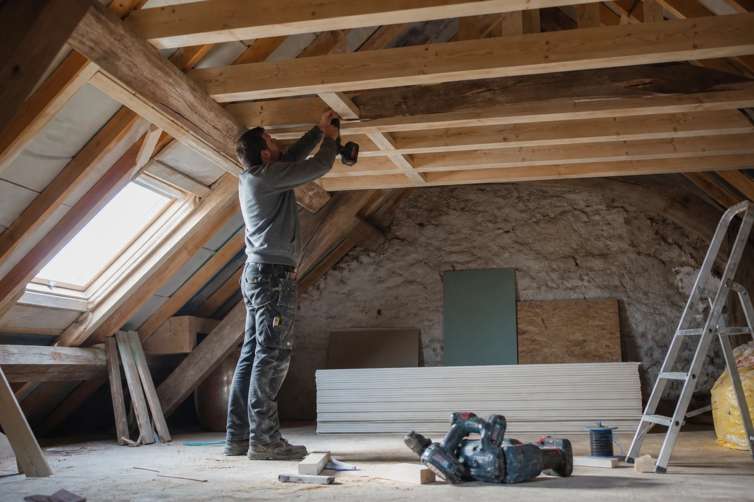 Solivage pour plafond : calculer section et entraxe