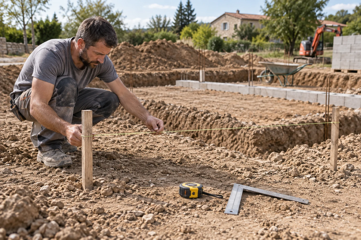 Angle droit en maçonnerie : les méthodes qui marchent vraiment