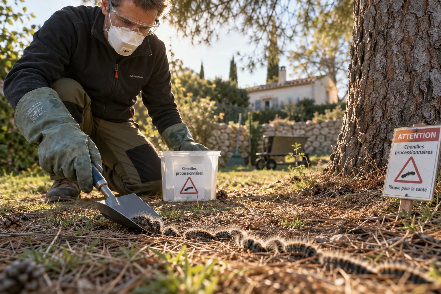 Chenille processionnaire au sol : comment la tuer efficacement